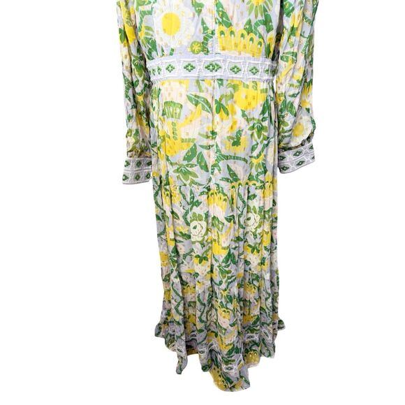NEW CK BRADLEY annabelle maxi dress in falconer yellow and green - Picture 9 of 13